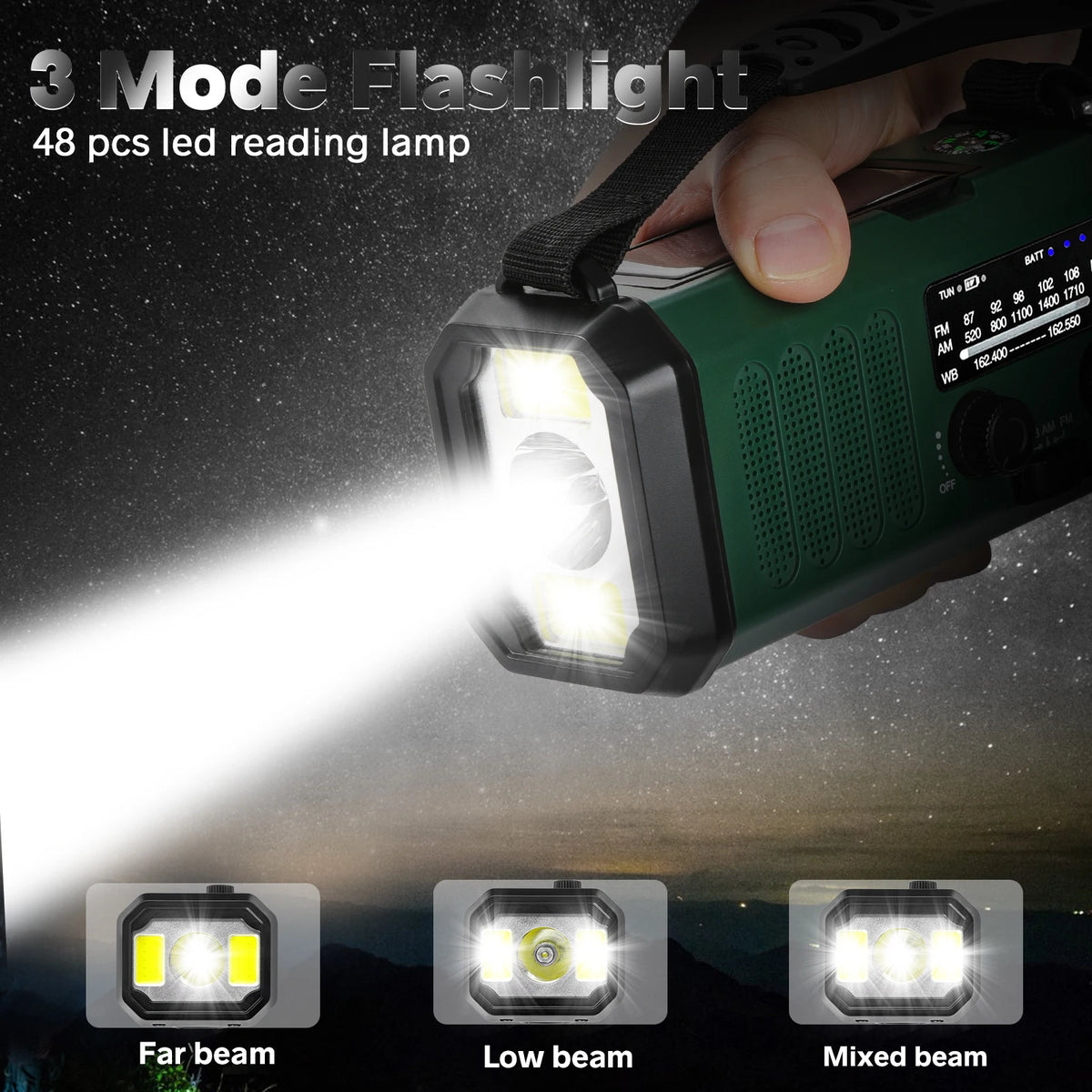 Emergency Radio Solar Hand Crank Generator