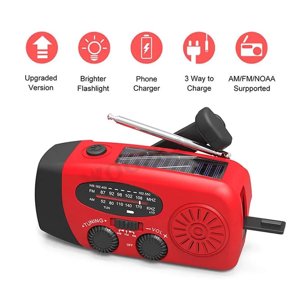 Emergency Radio Solar Hand Crank Generator