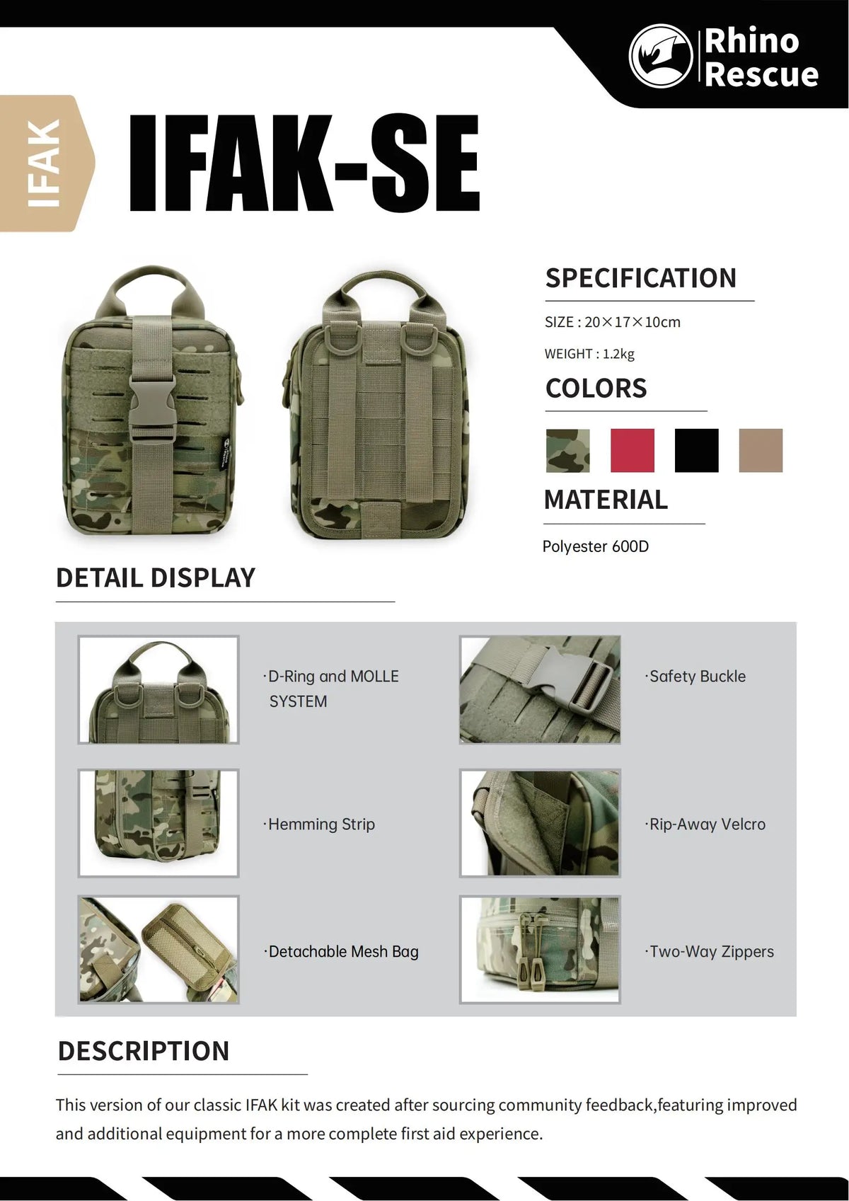 Emergency Survival First Aid Kit