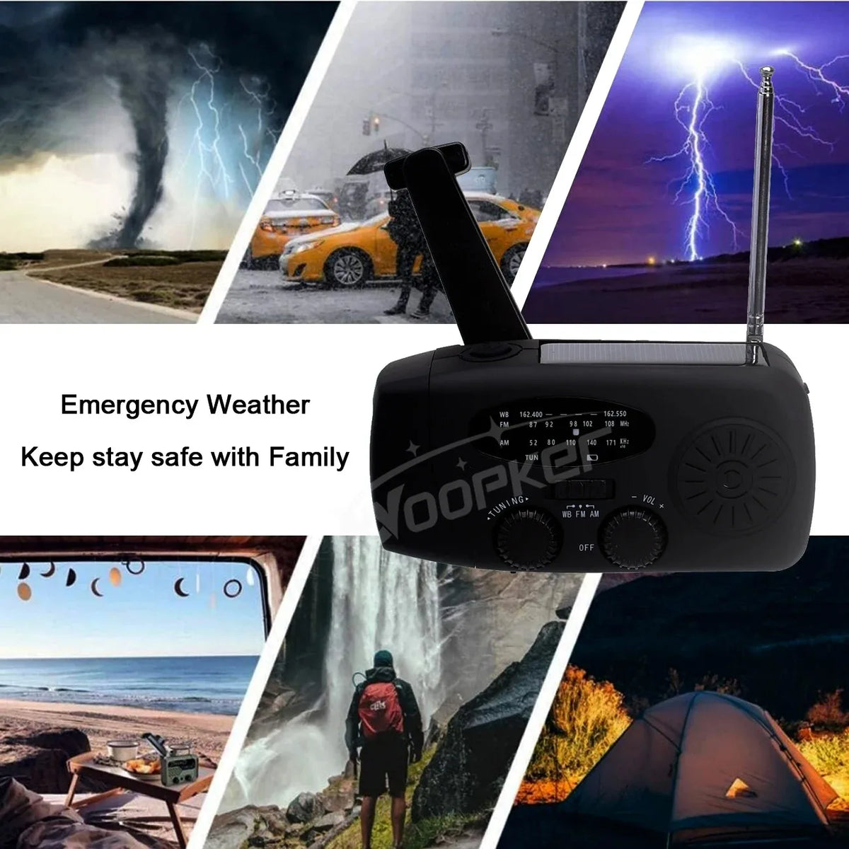 Emergency Radio Solar Hand Crank Generator