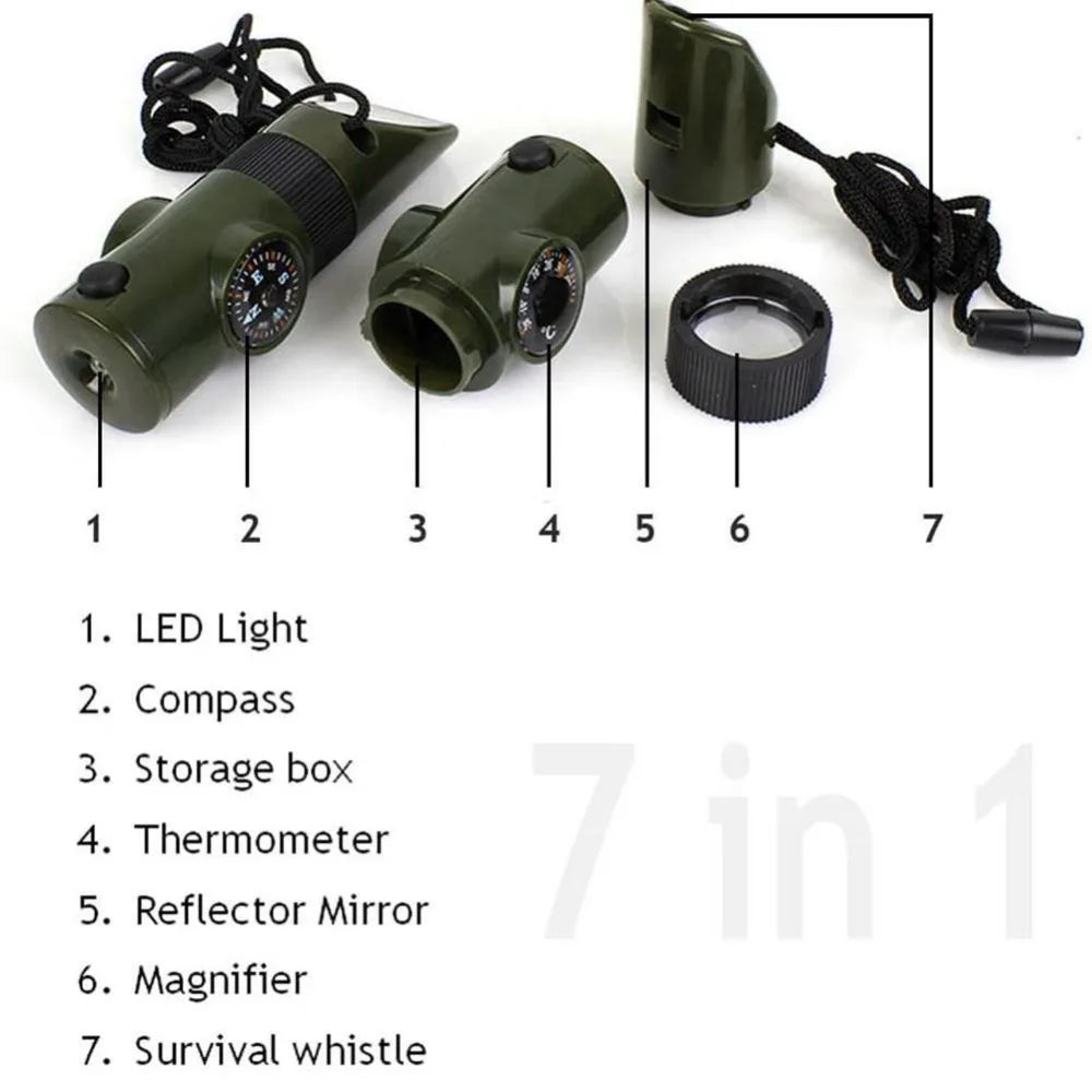 7 in 1 Jungle Survival Whistle